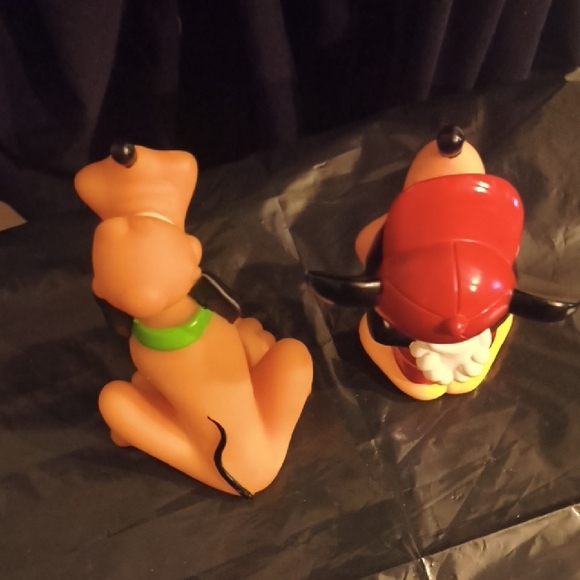 Vintage Disney 6 Inch Mickey Mouse W/ Baseball Cap & 5 Inch Pluto Sitting - Picture 7 of 11